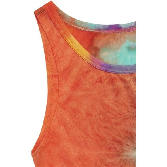 Womens sleeveless graphic crop top crewneck summer tank top casual festival shir - Picture 5 of 6